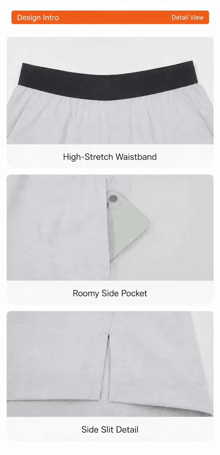 Tech Training Shorts (Gray) 상세 이미지 2