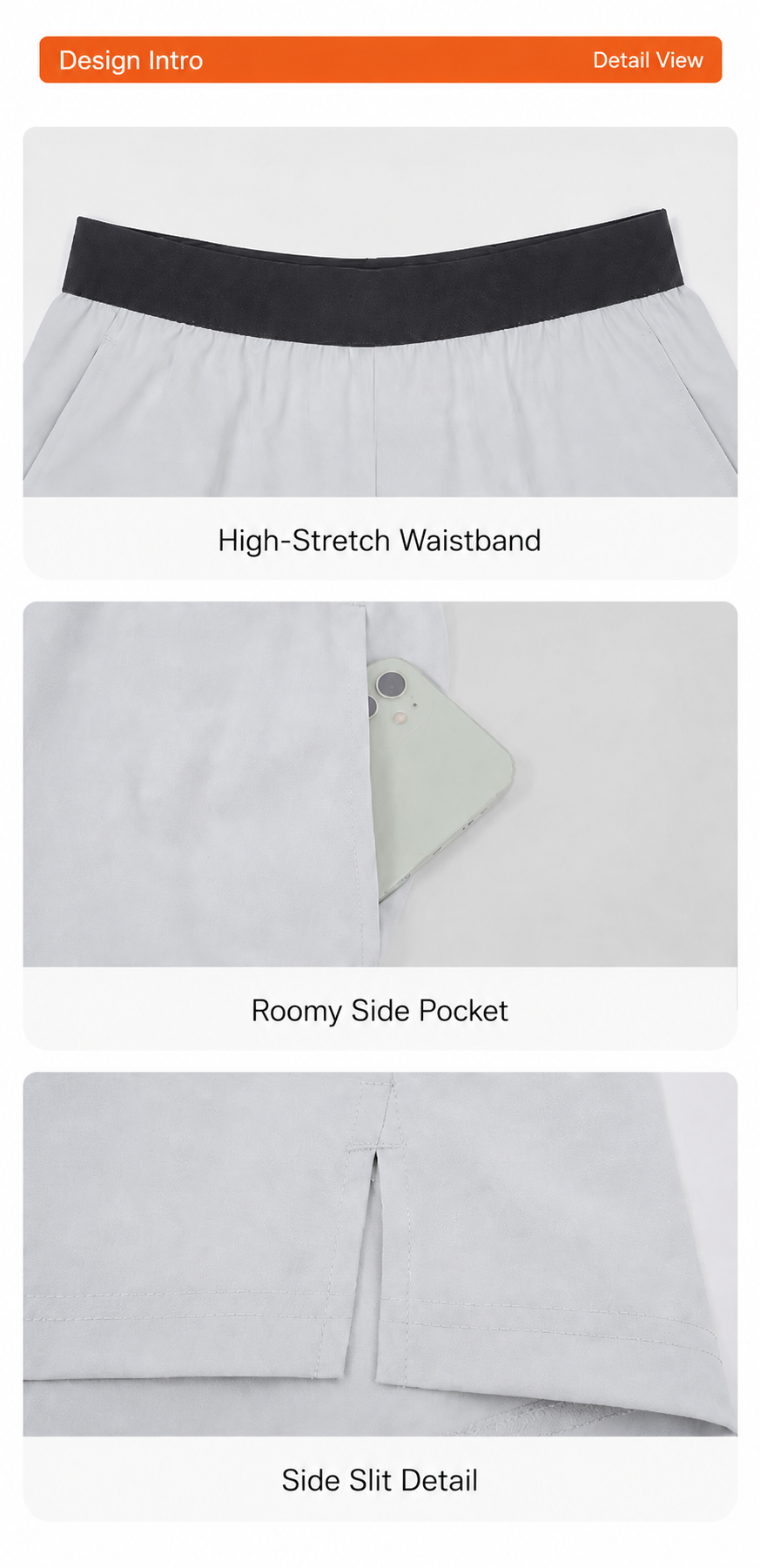 Tech Training Shorts (Gray) 상세 이미지 2